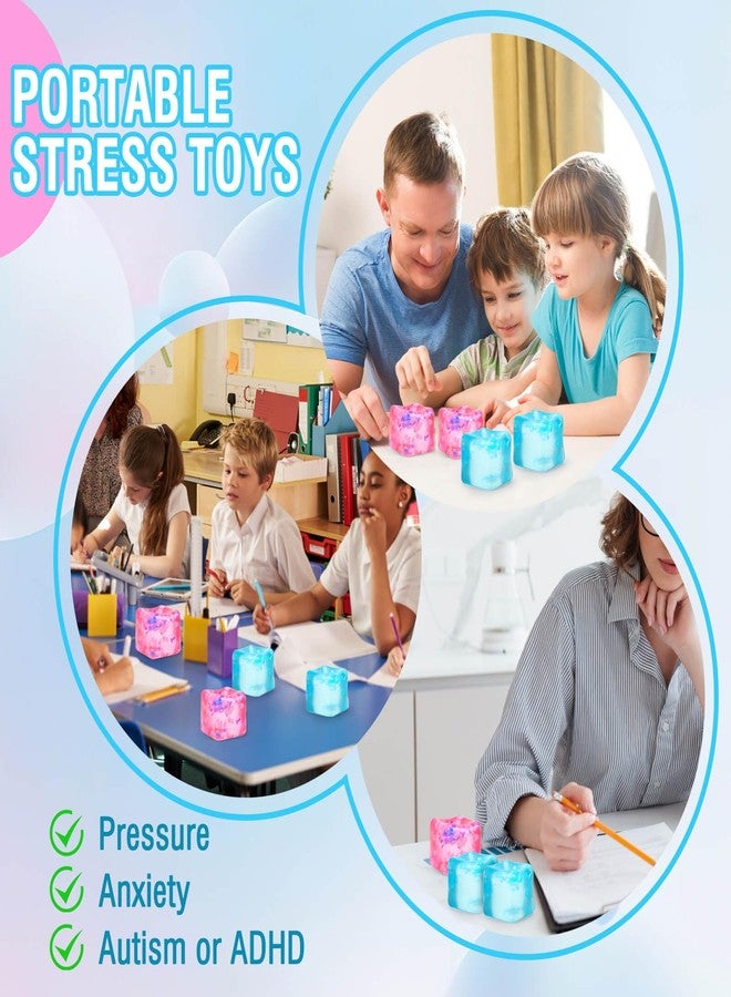 Gretex Fidget Toy for All Ages: 2 Pack Soft Sensory Fidget Ice Cube Stress Ball Squishy Cube Stress Relief Toys for Kids, Teens and Adults Party Favors, Birthday Gift for Kids Age 3+ - Image 5